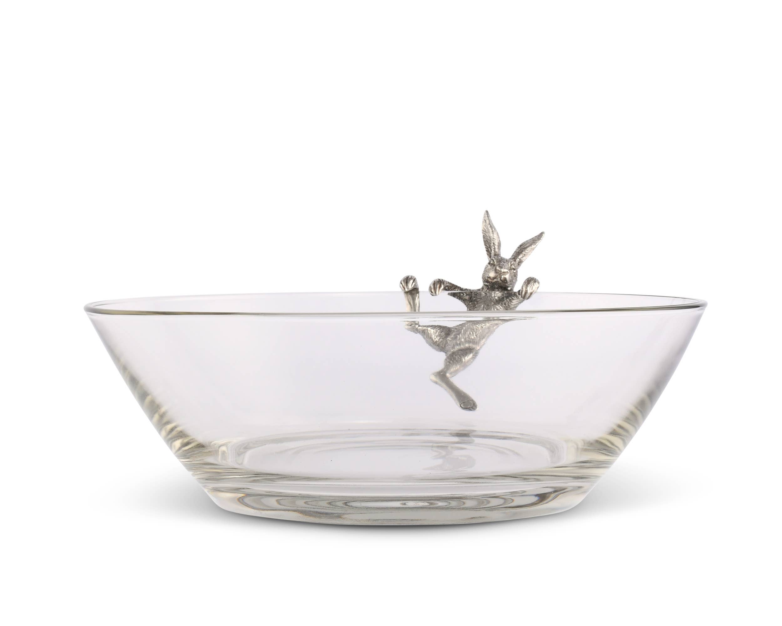 Vagabond House - Wholesale Serve Bowl - Climbing Bunny Glass Serving / Salad Bowl2