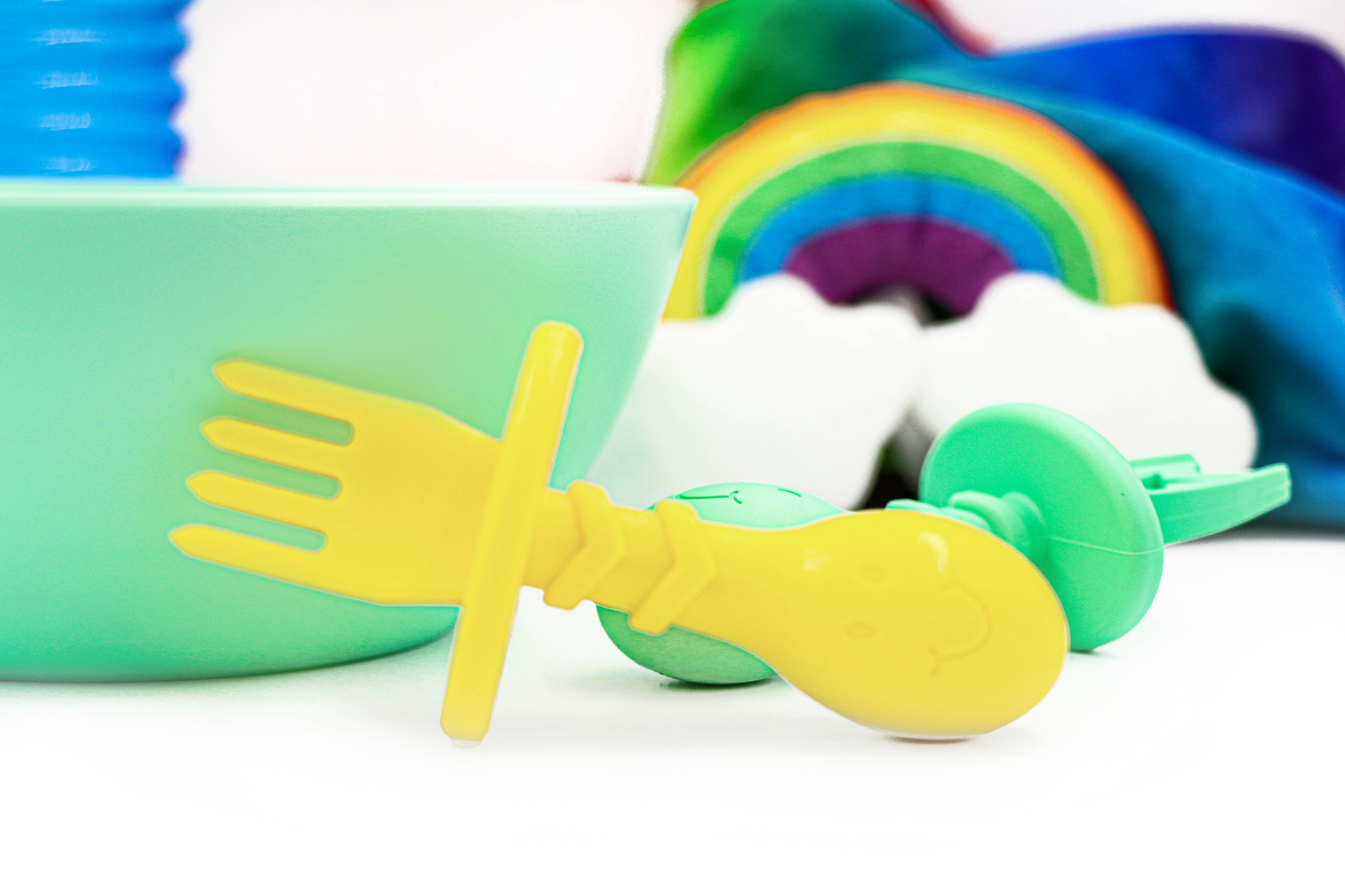 the teething egg utensils