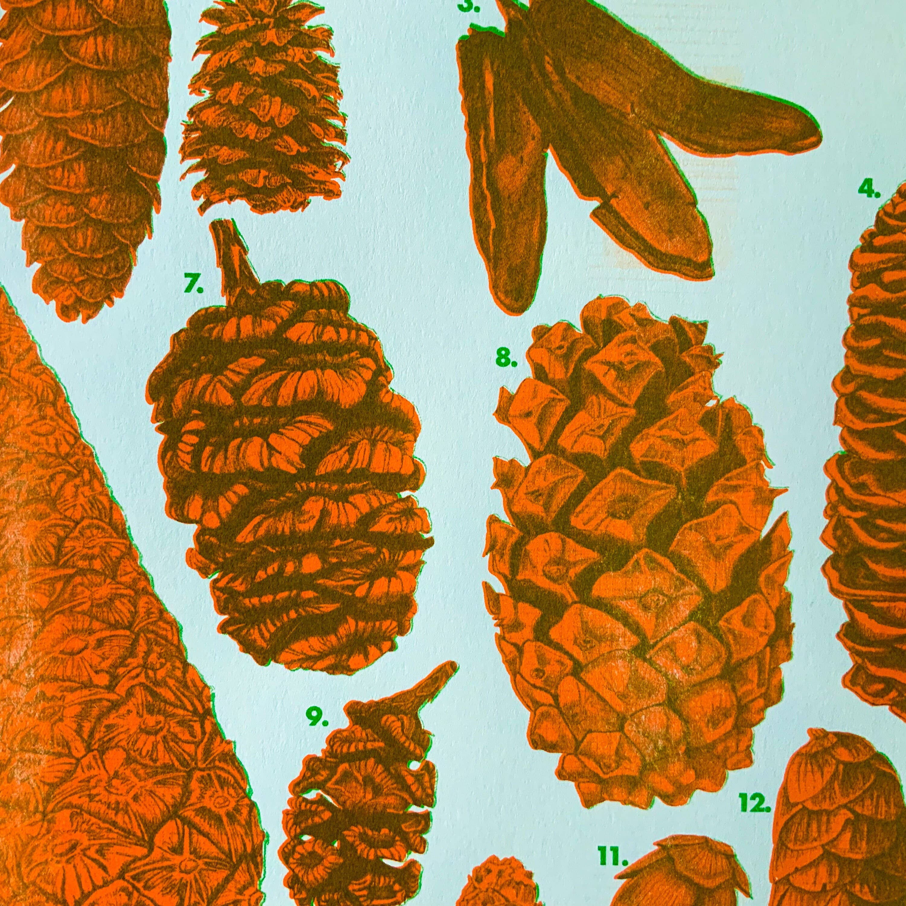 Psychedelic Lens - Wholesale Art Print - Pinecone ID Riso Print1