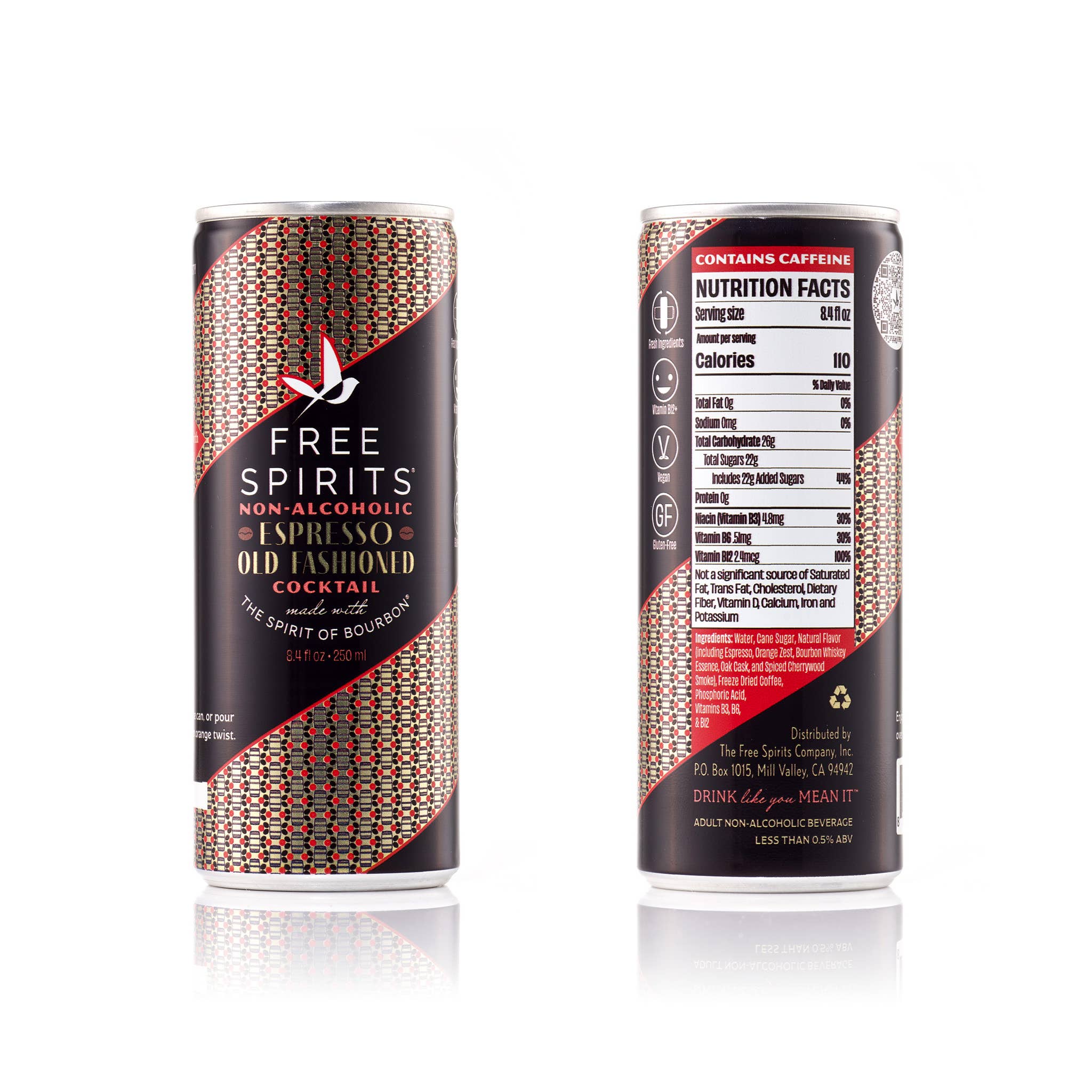 Free Spirits - Wholesale Non-Alcoholic Aperitif/Mocktail - Free Spirits Espresso Old Fashioned  (4-Pack) | NA Cocktail2