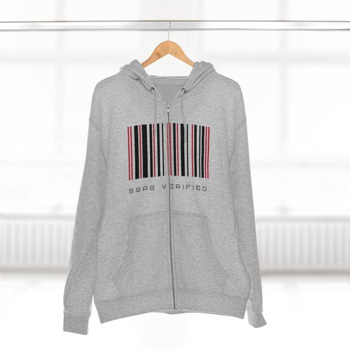 Ohhh So Swag - Wholesale Hoodie - Unisex - Swag Verified. Barcode Unisex Premium Full Zip Hoodie | US14