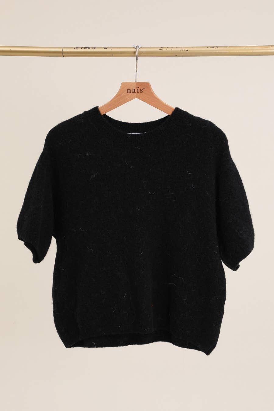 NAÏS PARIS - Wholesale Knit Sweater - Women's - ROUND NECK SHORT SLEEVE SWEATER IN SUPERFINE ALPACA13