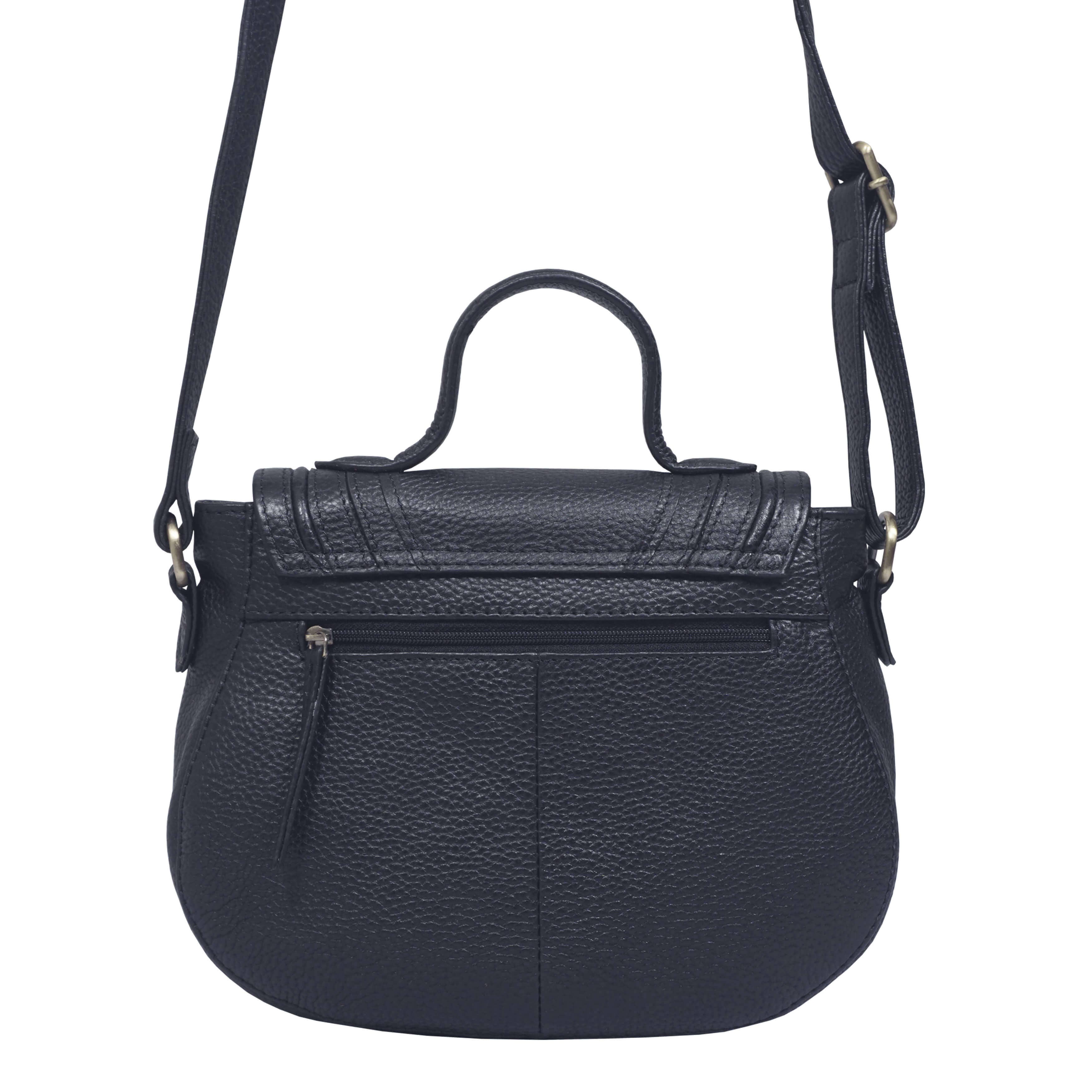 Assots London - Wholesale Crossbody Bag - Women's - 'CARMEL' Navy Real Leather Shoulder Crossbody Bag7