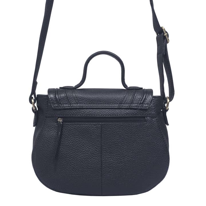 Assots London - Vente Sac à bandoulière – femme - Sac à bandoulière en cuir véritable bleu marine « CARMEL »7