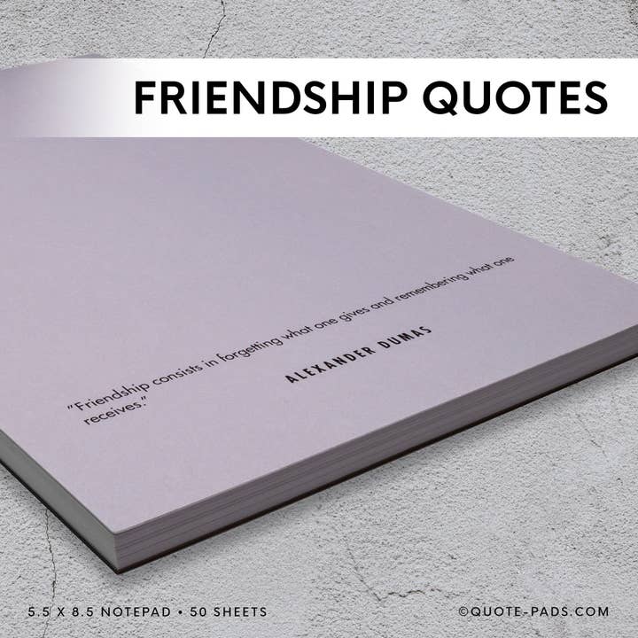 50 Friendship Quotes Notepad | 5.5 x 8.5 | 50 Sheets for wholesale by QuotePads