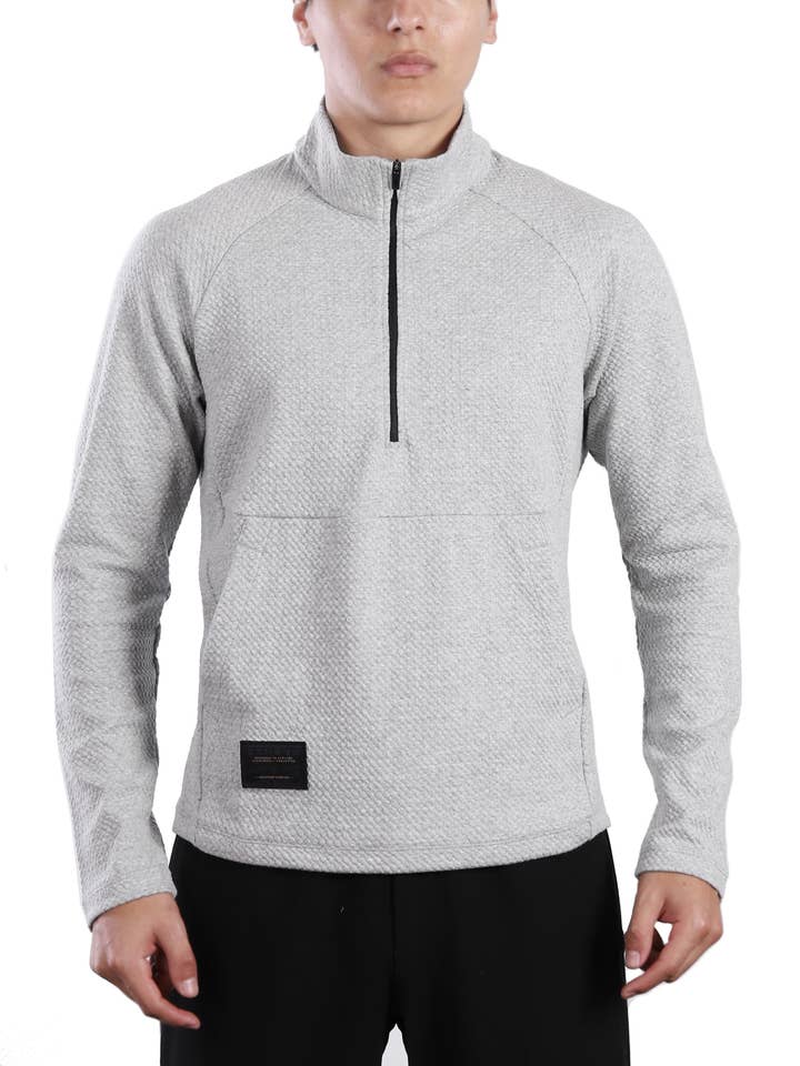 ZIMEGO Mens Slim Roadtripper Quarter Zip Pullover Sweatshirt for wholesale by ZIMEGO