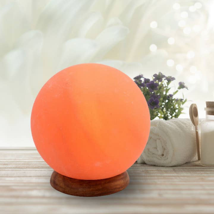 Zen'Arome - Wholesale Accent/Desk Lamp - Moon Himalayan Salt Crystal Lamp 1.9 kg