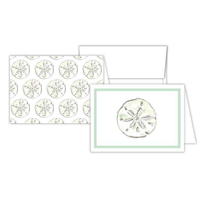 Håndmalede Sand Dollar Papirvarer Noter for engroshandel hos RosanneBeck Collections