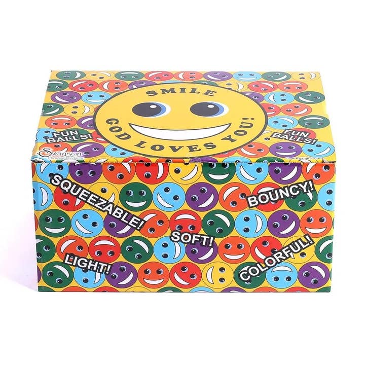 Soft Play Ball Smile God Loves You - Pack of 24 for wholesale by Swanson Christian Products