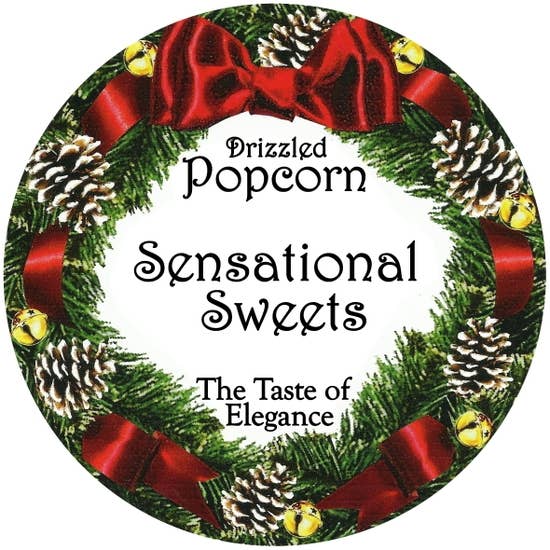Sensational Sweets - Wholesale Popcorn - Gourmet Chocolate Drizzled Popcorn- 1.5 oz Bag w/Bow (PC025)9