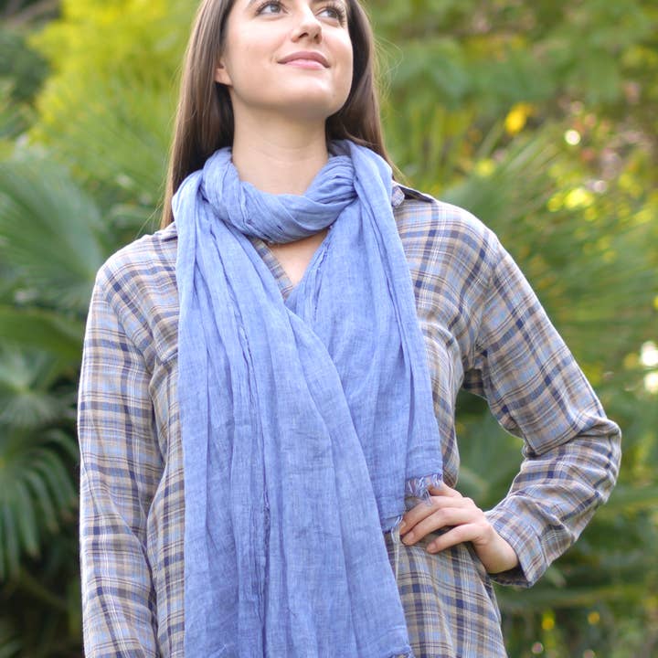 Dolma - Wholesale Sjaal - Dames - Stone Washed Katoenen Sjaal Wit (meerdere kleuren aan de binnenkant)14