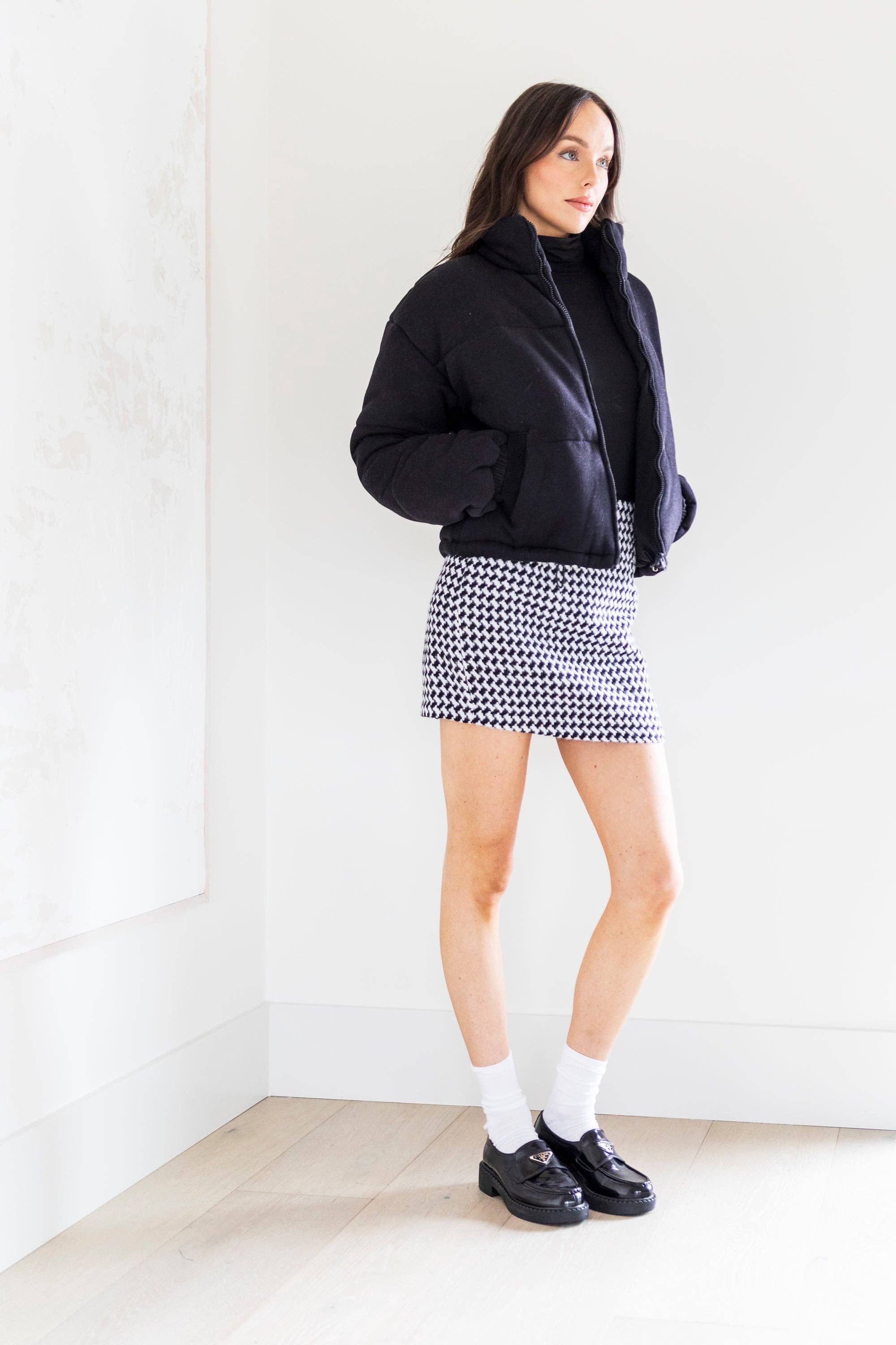 Celine Knit Puffer Jacket in Black for wholesale on Faire1