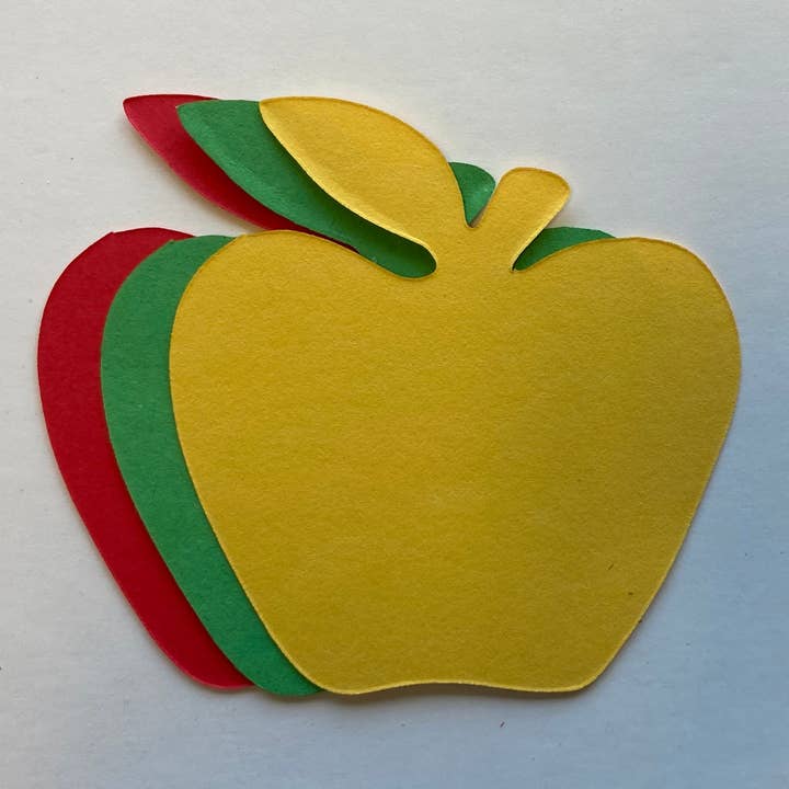 Creative Shapes Etc. - Venta al por mayor Recortables - Recortes creativos tricolores de Apple- 3»