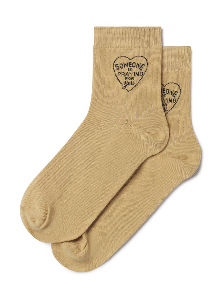 Logo Socks Tan for wholesale by Maxine's Coffee