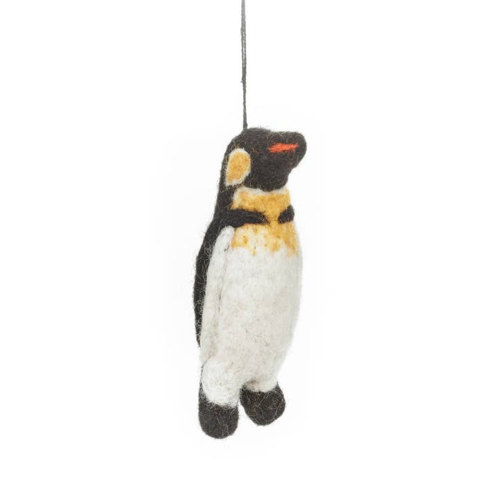 Felt So Good - Wholesale Ornament - Handmade Felt Eddie the Emperor Penguin Hanging Arctic Decor1