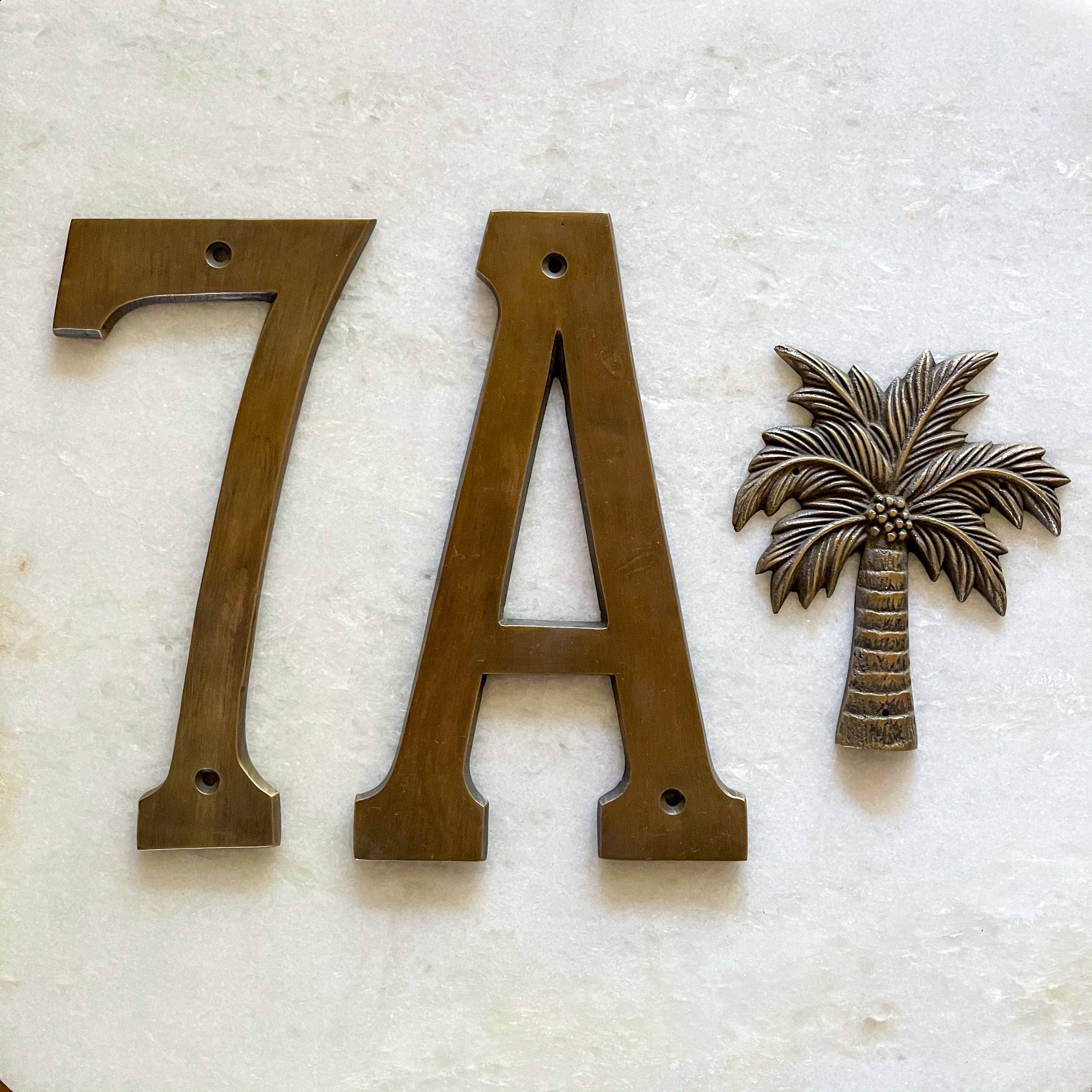 Ocean Luxe - Wholesale Wall Accent - Large Brass House Numbers8