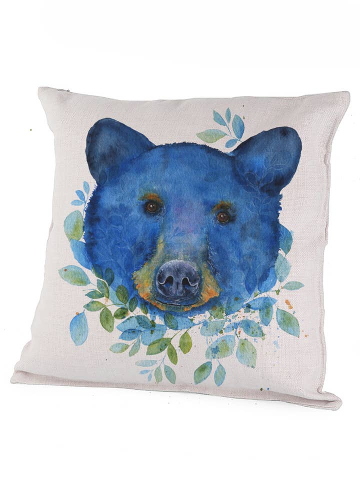 Pillow Cover (Canvas) 16x16" - Bluebeary - Bear for wholesale by Oladesign