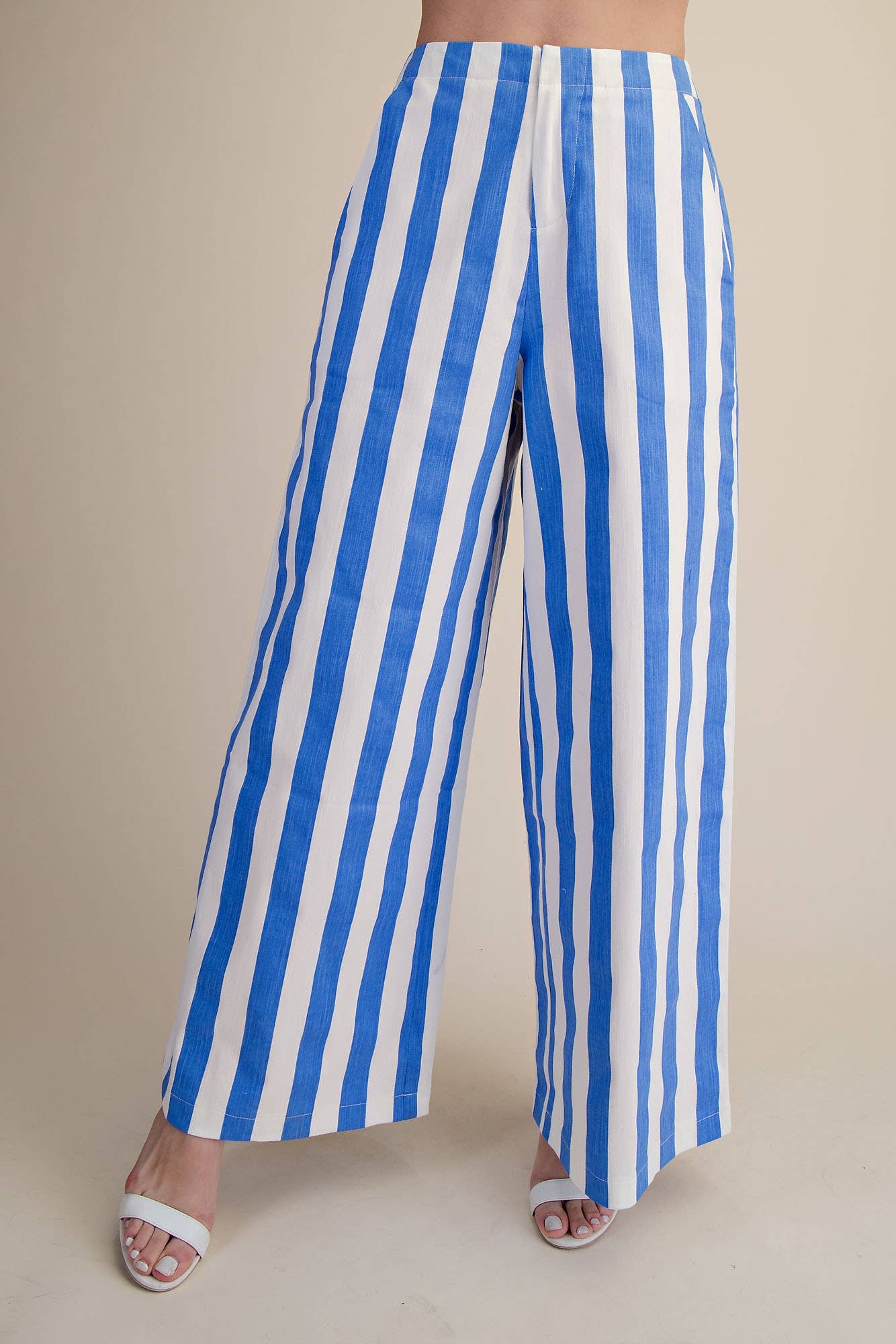Glam - Wholesale Pants - Women's - Mid-Rise Wide Leg Stripe Pants4