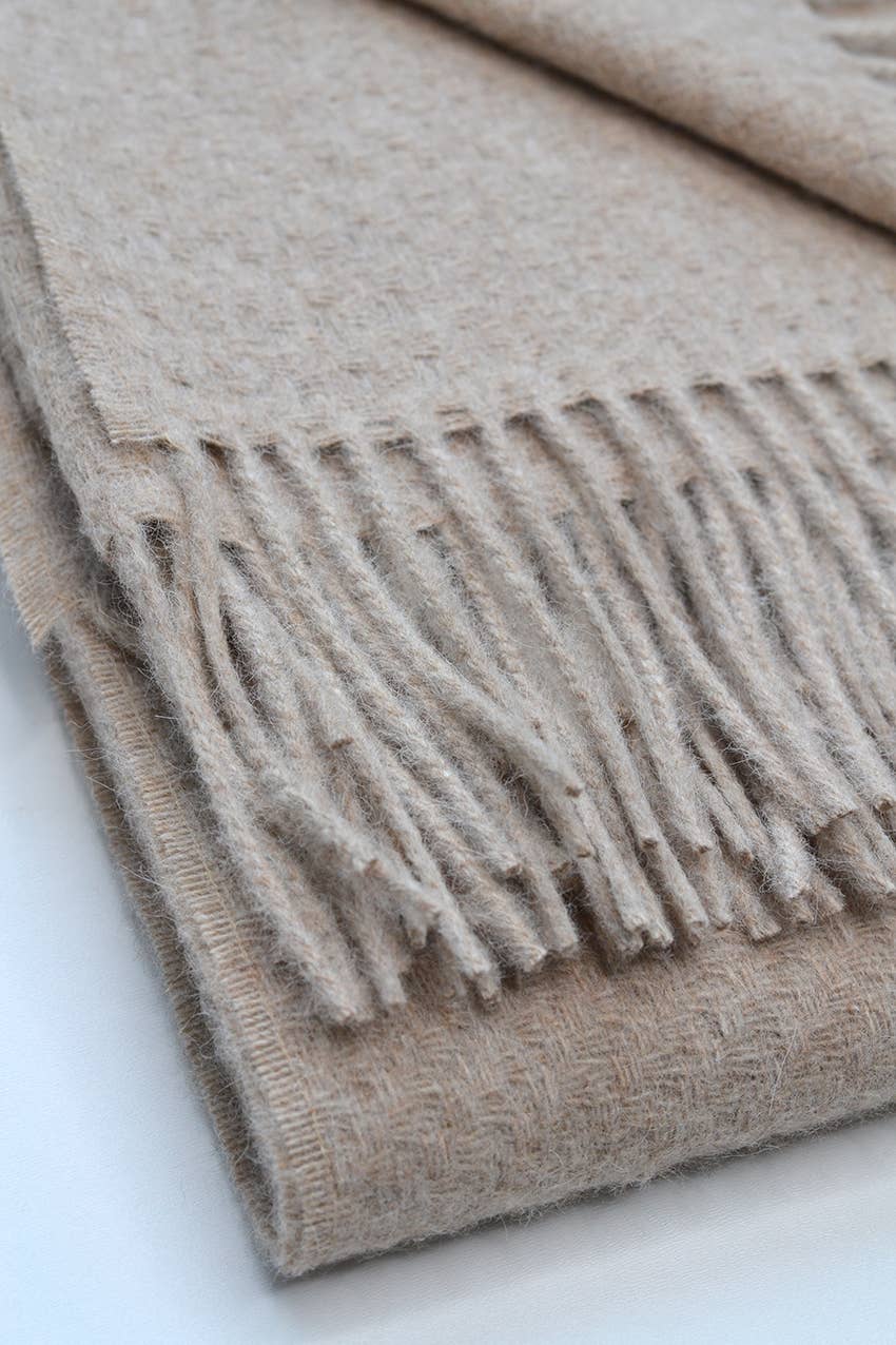 Linen Way Inc. - Vente Plaids - Plaid en laine d'alpaga de Cork11