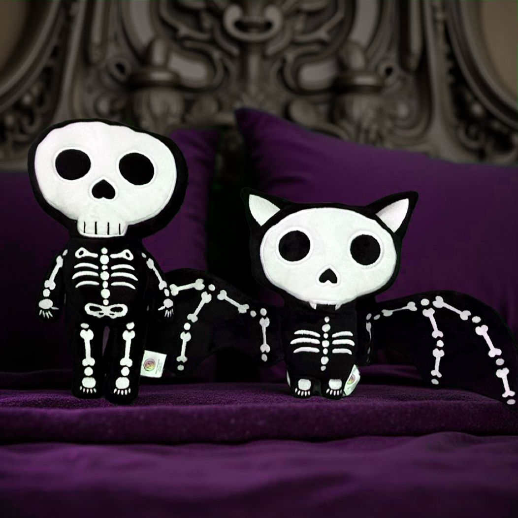 MaterialJill - Wholesale Stuffed/Plush Toy - Kids & Baby - 9" Halloween Stuffed Plush - Bat Skeleton Plush4