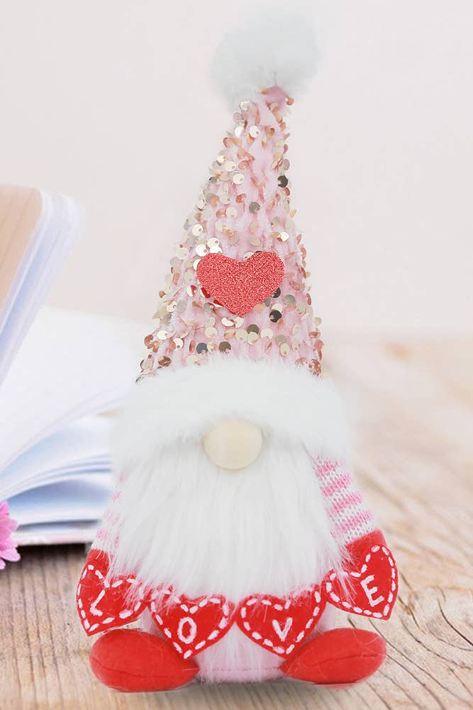 UNISHE - Wholesale Decorative Tabletop Object - Glitter Valentine's Dwarf MOQ 3PCS MIG0351