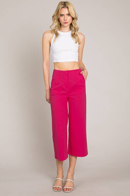 Lemon Tree - Wholesale Pants - Women's - Cotton Wide Culotte Pants1