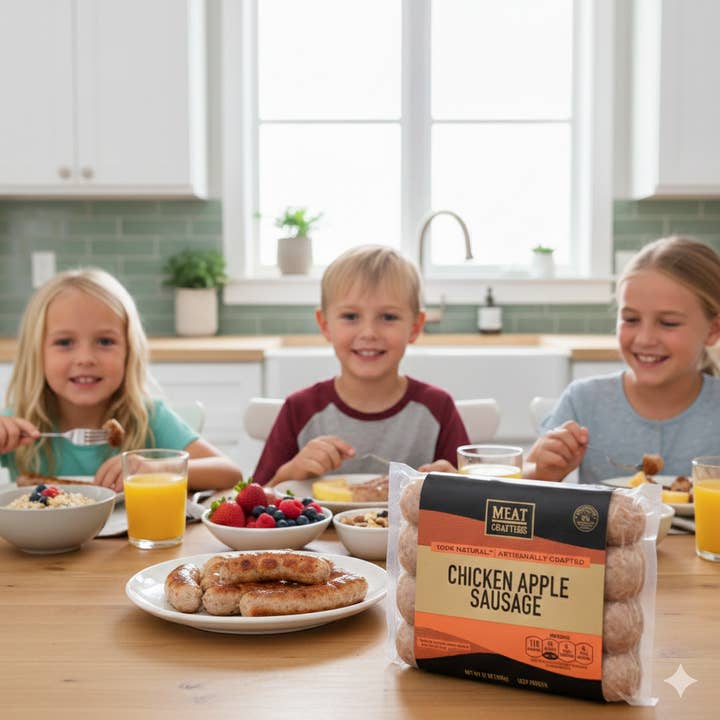 Chicken Apple Sausage Links: Sweet & Breakfast-Ready for wholesale by MeatCrafters Inc.