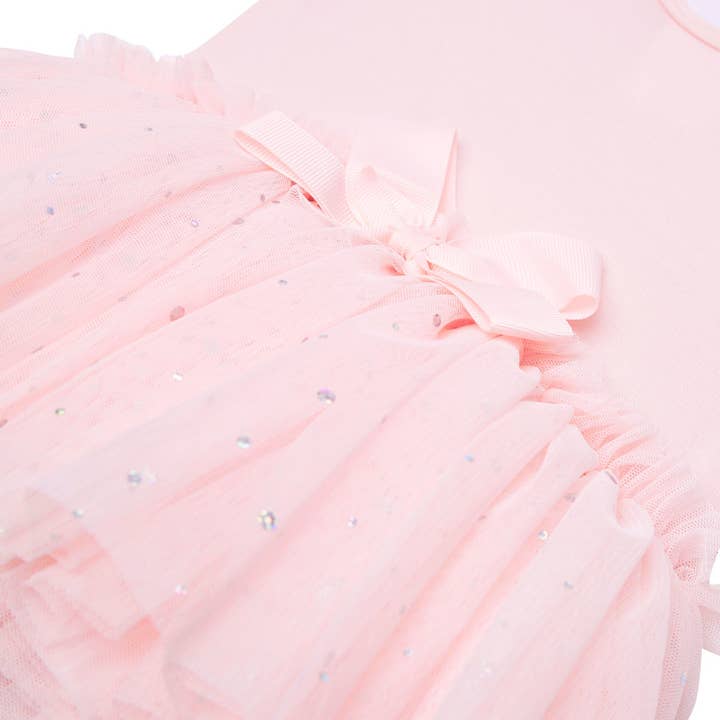 Nina: Baby Ballet Sequin Tutu Dress with Bow in Pink for wholesale on Faire
