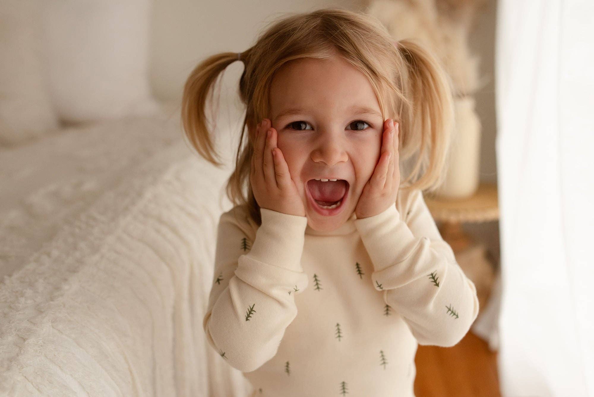 L'ovedbaby - Wholesale Sleepwear Set - Kids - Buttercream Tree | Kids' Organic PJ Set3