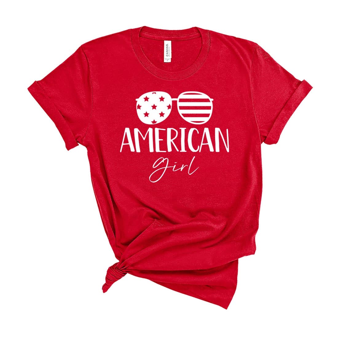 Viv&Lou - Wholesale Screen Printed T-Shirt - Women's - American Girl T-Shirt0