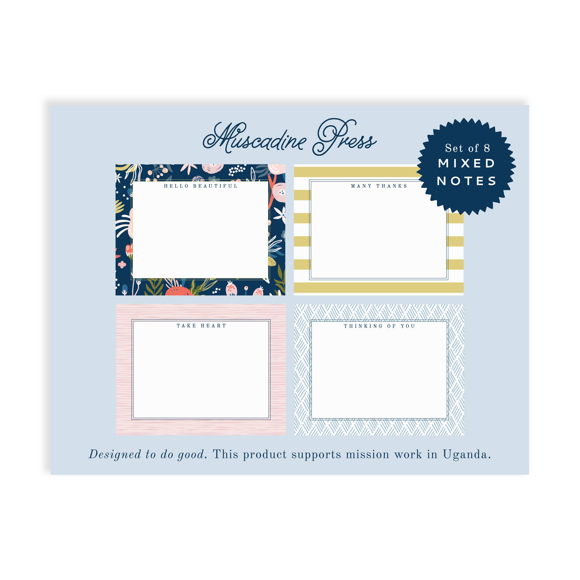 Muscadine Press - Wholesale Stationery/Notecard Set - Boxed Stationery, Encourage Notes1
