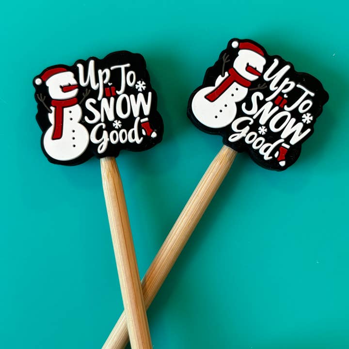 Knitting Needle Point Protector Winter Xmas Snowman No Good for wholesale by Comma Craft Co