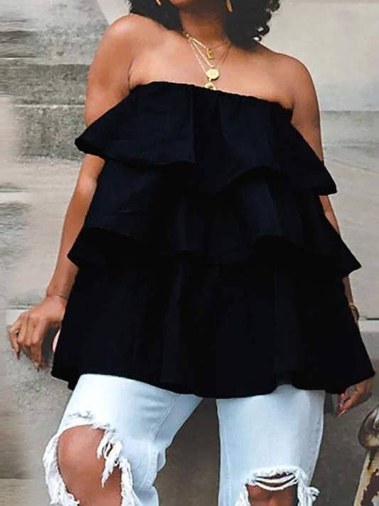 Fashion Combination - Wholesale Dress - Women's - strapless layer mini dress