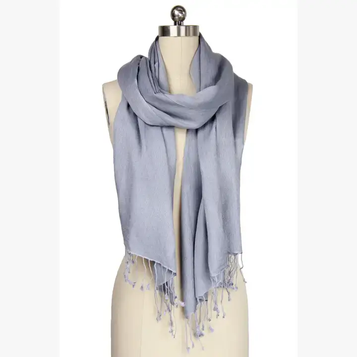 SAACHI - Wholesale Scarf - Women's - Cashmere Silk A Scarf With Eyelash Fringe32
