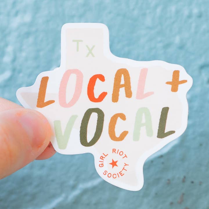 Girl Riot Society by Mosaic Makers Co - Wholesale Sticker - TX "Local & Vocal" Girl Riot Society Die Cut Sticker - Wholesale0
