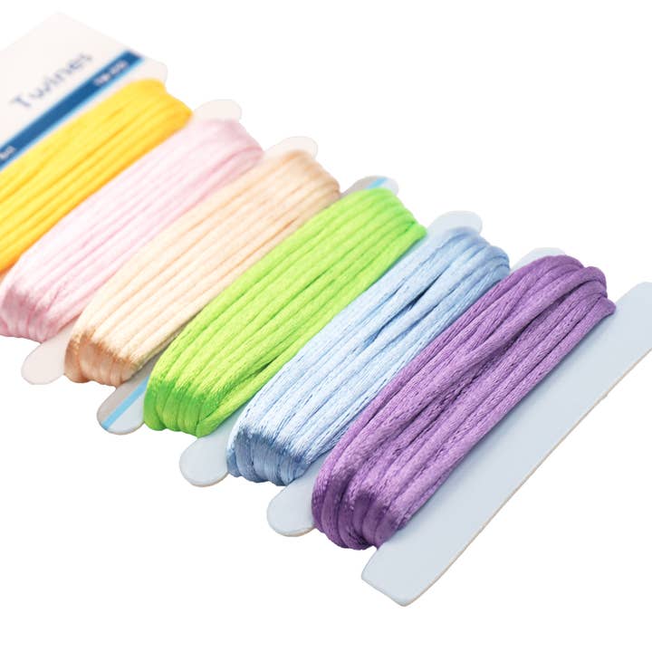 Angels Craft - Wholesale Craft Supplies - Satin Color String in Asst. Colors, 1-ct