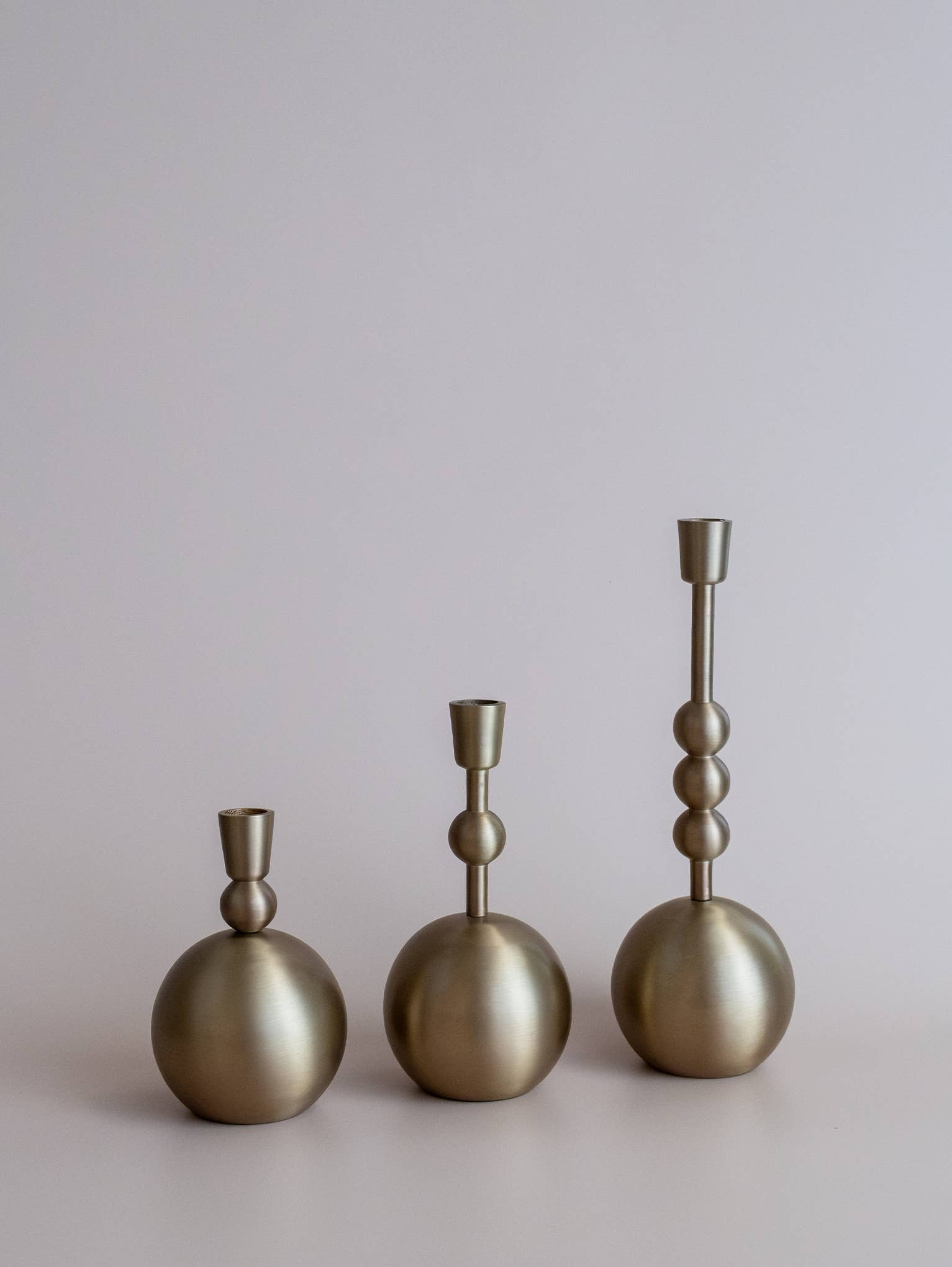Made Market Co. - Wholesale Candle Holder - Medium Stacked Orb Taper Candle Holder 5