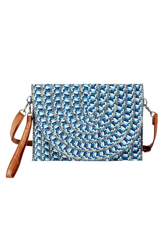 Hana – Engroshandel Clutch - Dame – Multifarvet Sommer Strå Clutch & Crossbody Taske1