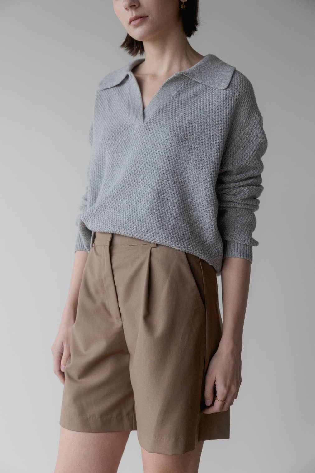 MOD REF - Wholesale Knit Sweater - Women's - The Archie Sweater | Polo Collared Knit Sweater20