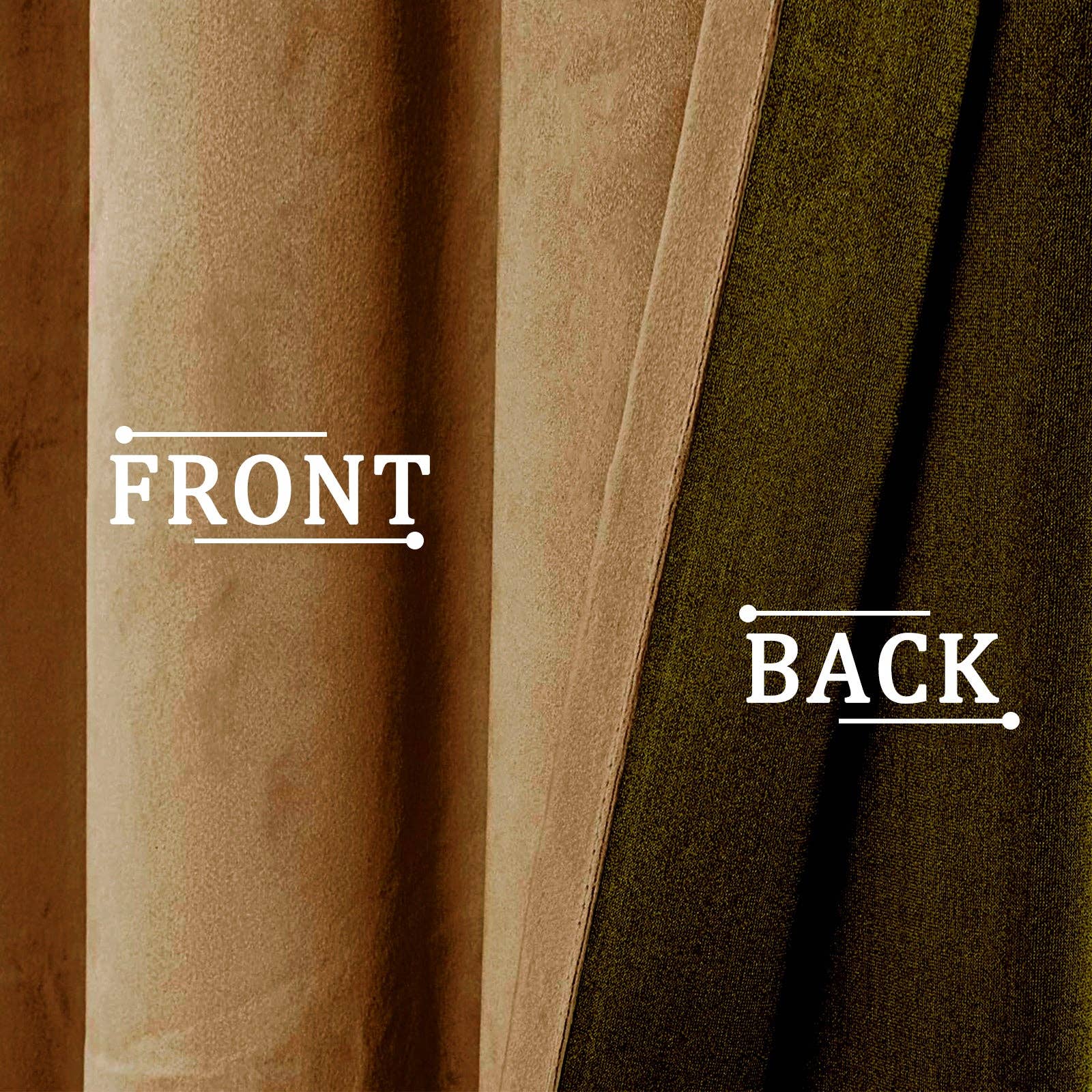 Happy Homewares – wholesale Curtain – Ochre Mustard Velvet Darkening Eyelet Curtain Pair - 46x63 Inch Drop2