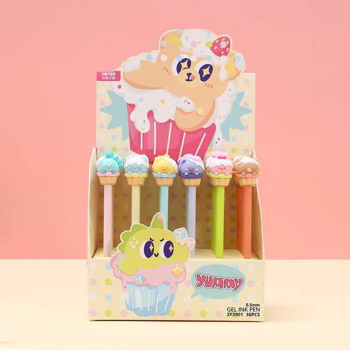 Pen Set of 36 - Yummy Cupcake for wholesale by Bewaltz