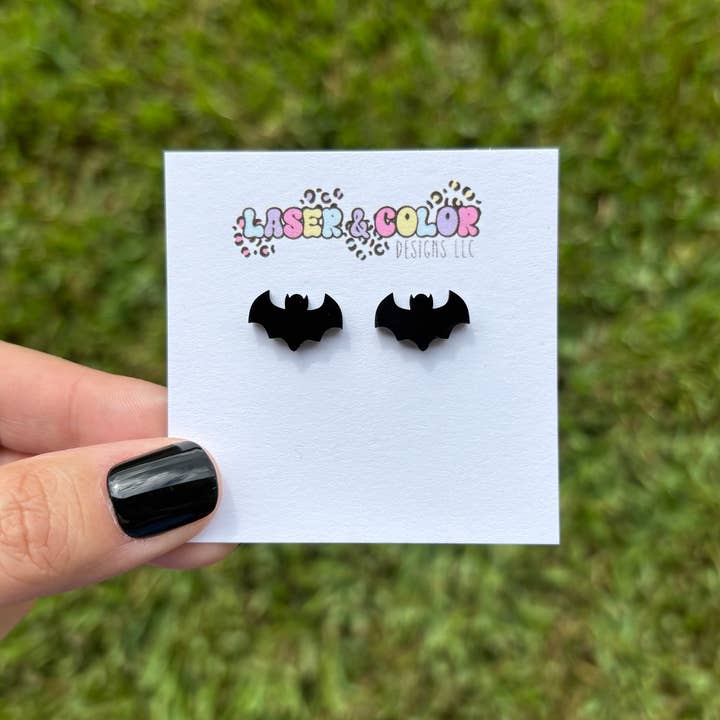Laser & Color Designs LLC - Wholesale Stud/Post Earrings - Bat Earrings, Vampire Earrings, Halloween Earrings1