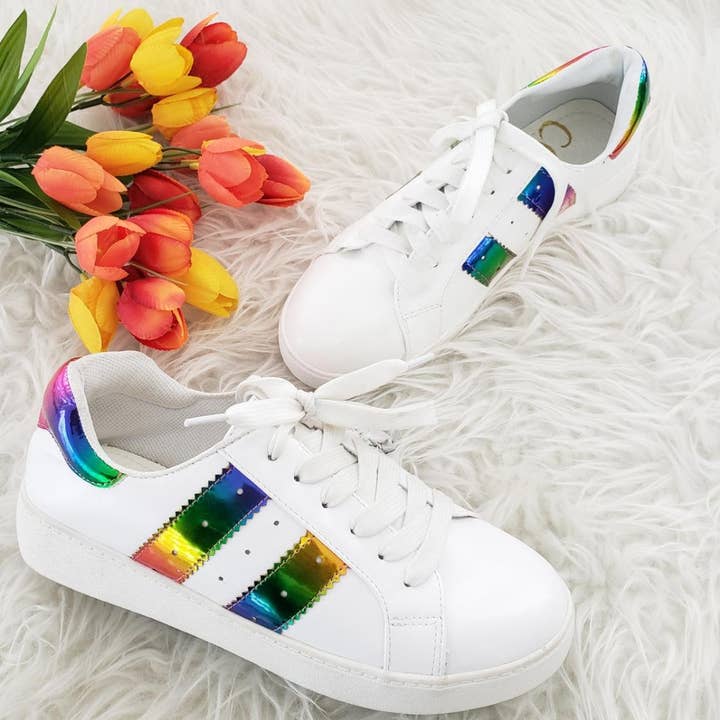 ARC-EN-CIEL BASKETS BASSES IRIS RAINBOW en vente sur Faire