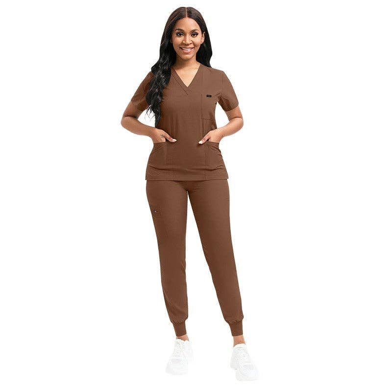 FurDecoration - Wholesale Healthcare Uniform - Women's - Short Sleeve Straight Leg Scrub Suit8
