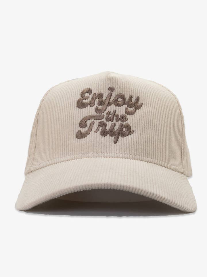 Enjoy the Trip 5-Panel Cord Snapback - Stone for wholesale by Dipped®