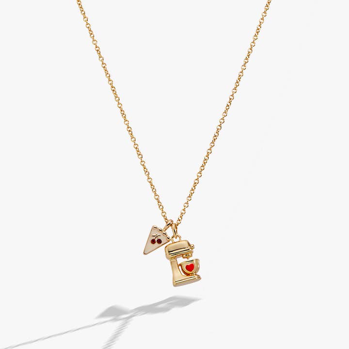 Sweet Shop Pie and Kitchen Mixer Charm Pendant Necklace for wholesale by Alex and Ani