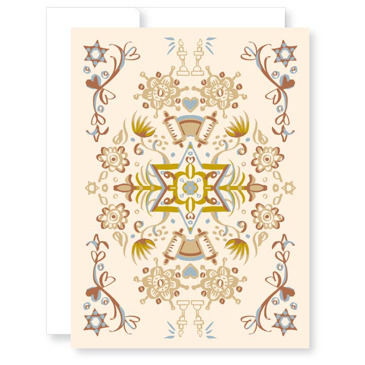 Carte de félicitations Mazel Tov Bar/Bat Miroir pour la vente par GreatArrow Graphics