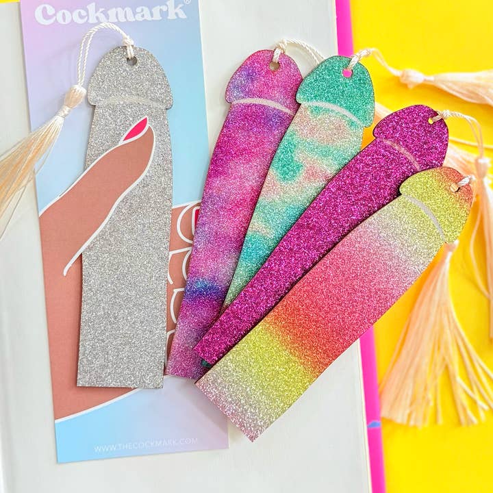 Cockmark - Wholesale Bookmark - Glitter Cockmark2