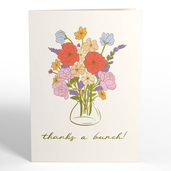 Lovepop Cards - Wholesale Thank You Card - Thanks a Bunch 12”H x 8.5”W Bouquet 5''x7'' Card4