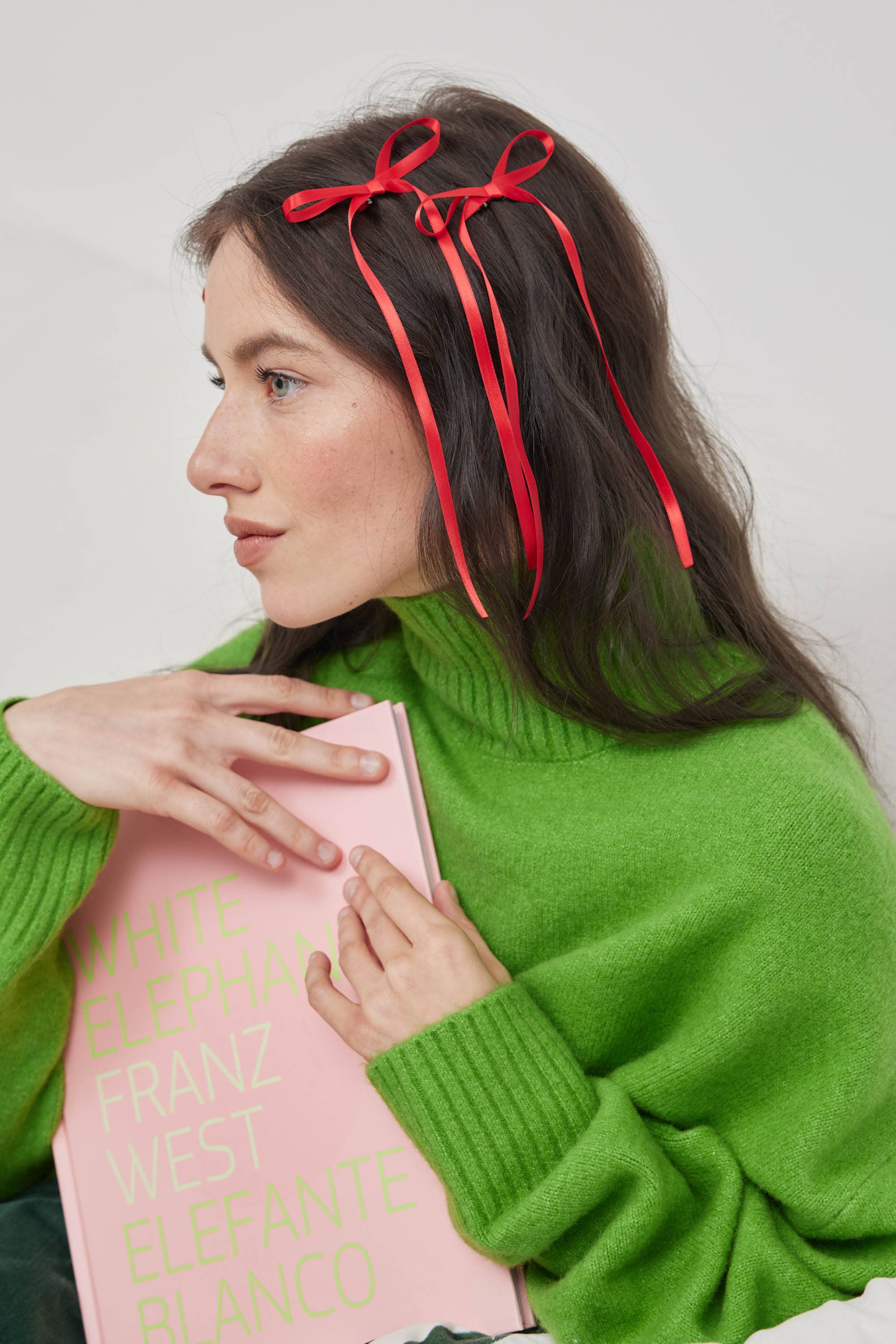 Tiepology – wholesale Hårrosett - Dam – Satinband hårbågstiftsats12